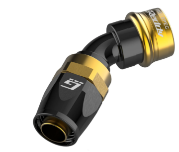 Picture of GReddy PRO/SPEC 45 Degree Quick Release Hose End Black/Gold