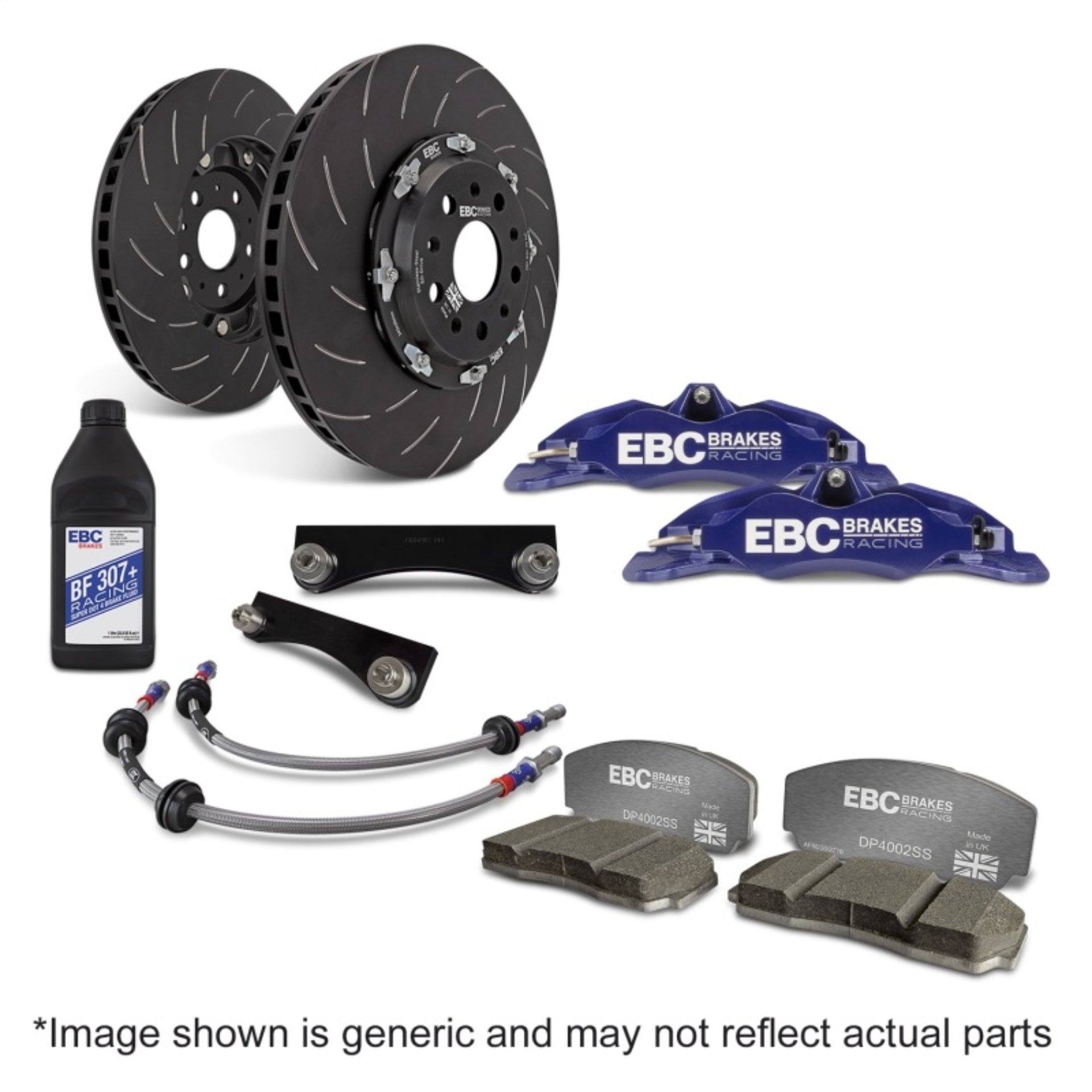 Picture of EBC Racing 01-07 Acura RSX Type-S 2.0L Blue Apollo-4 Calipers 330mm Rotors Front Big Brake Kit