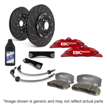 Picture of EBC Racing 01-07 Acura RSX Type S 2.0L Red Apollo-4 Calipers 330mm Rotors Front Big Brake Kit