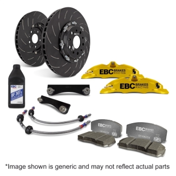 Picture of EBC Racing 01-07 Acura RSX Type S 2.0L Yellow Apollo-4 Calipers 330mm Rotors Front Big Brake Kit