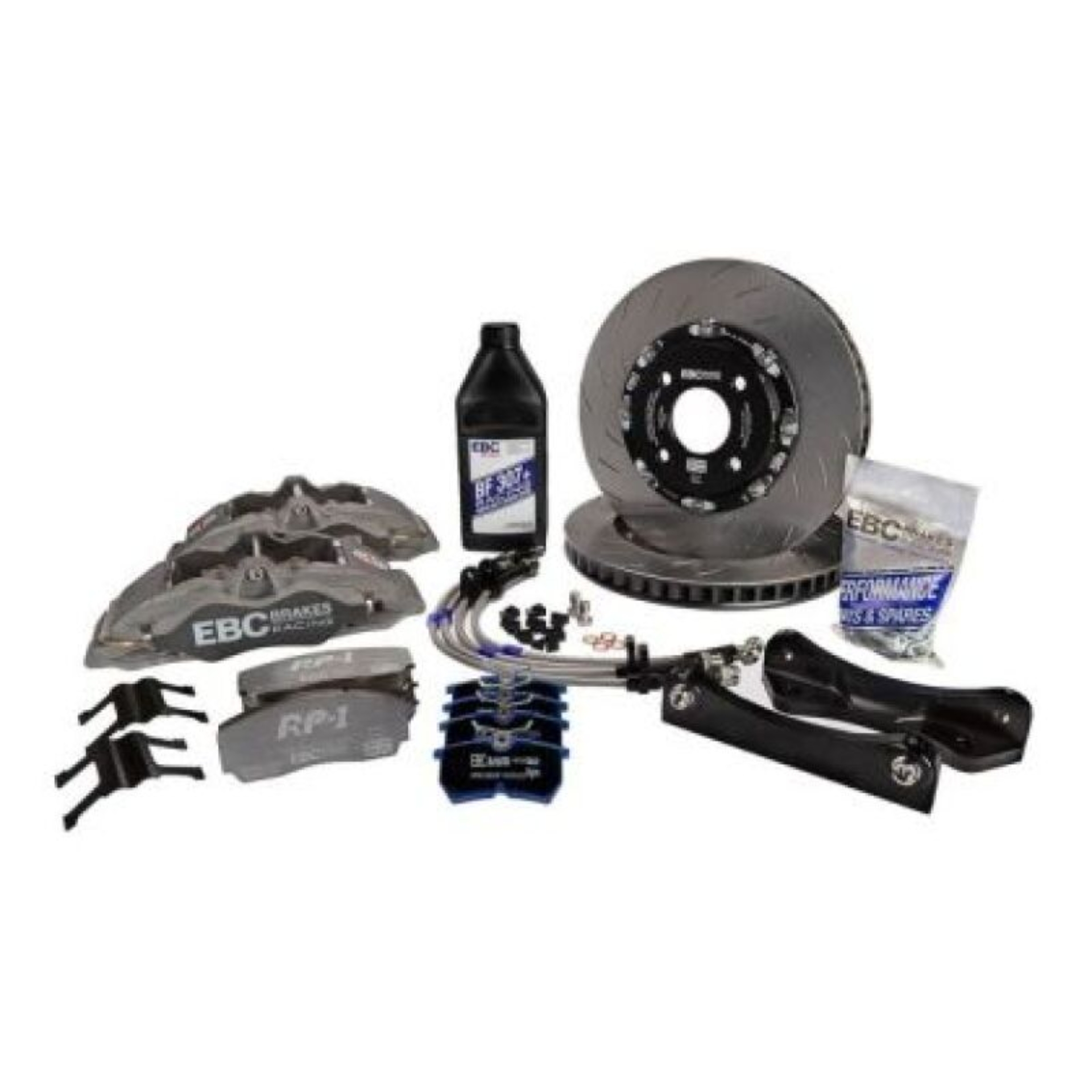 Picture of EBC Racing 11-17 Suzuki Swift 1.6L Anodized Apollo-4 Calipers 330mm Rotors Front Big Brake Kit