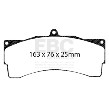 Picture of EBC Racing AP Racing CP6080 CP6210D54 25mm Front RP-1 Race Brake Pads