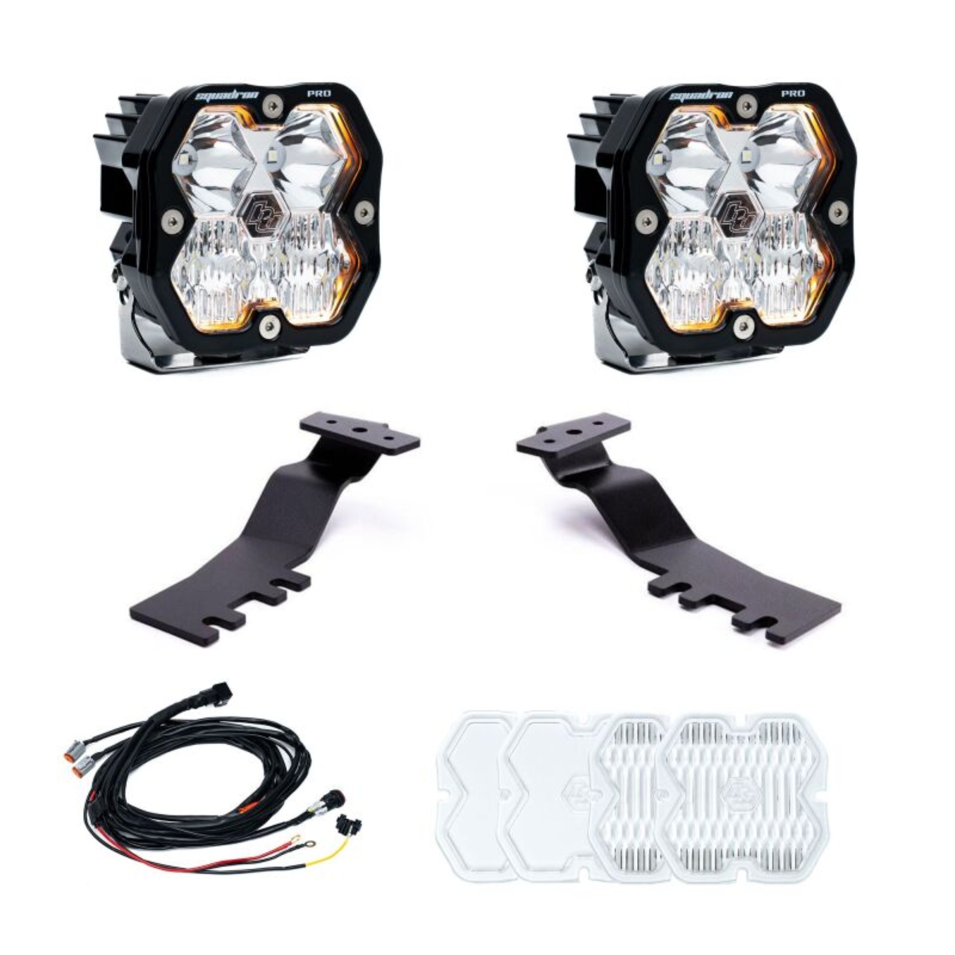Picture of Baja Designs 2024+ Toyota Tacoma Squadron Pro 2.0 A-Pillar Kit (Driving/Combo) - Clear