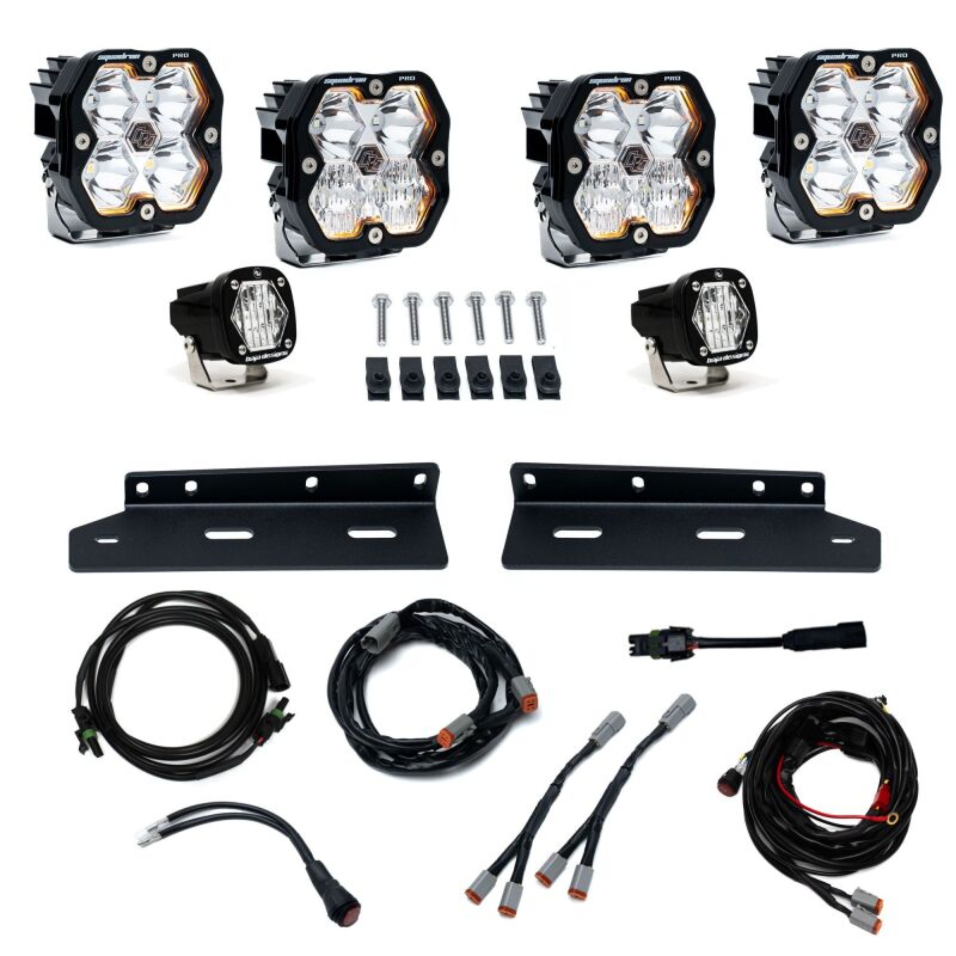 Picture of Baja Designs 21-25 Ford Raptor Squadron Pro 2.0/S1 Fog Pocket Kit (Multi Patterns) - Clear