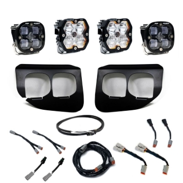 Picture of Baja Designs 20-22 Ford SD Squadron Pro/SAE 2.0 Dual Fog Pocket Kit Upfitter (SAE Fog) - Clear