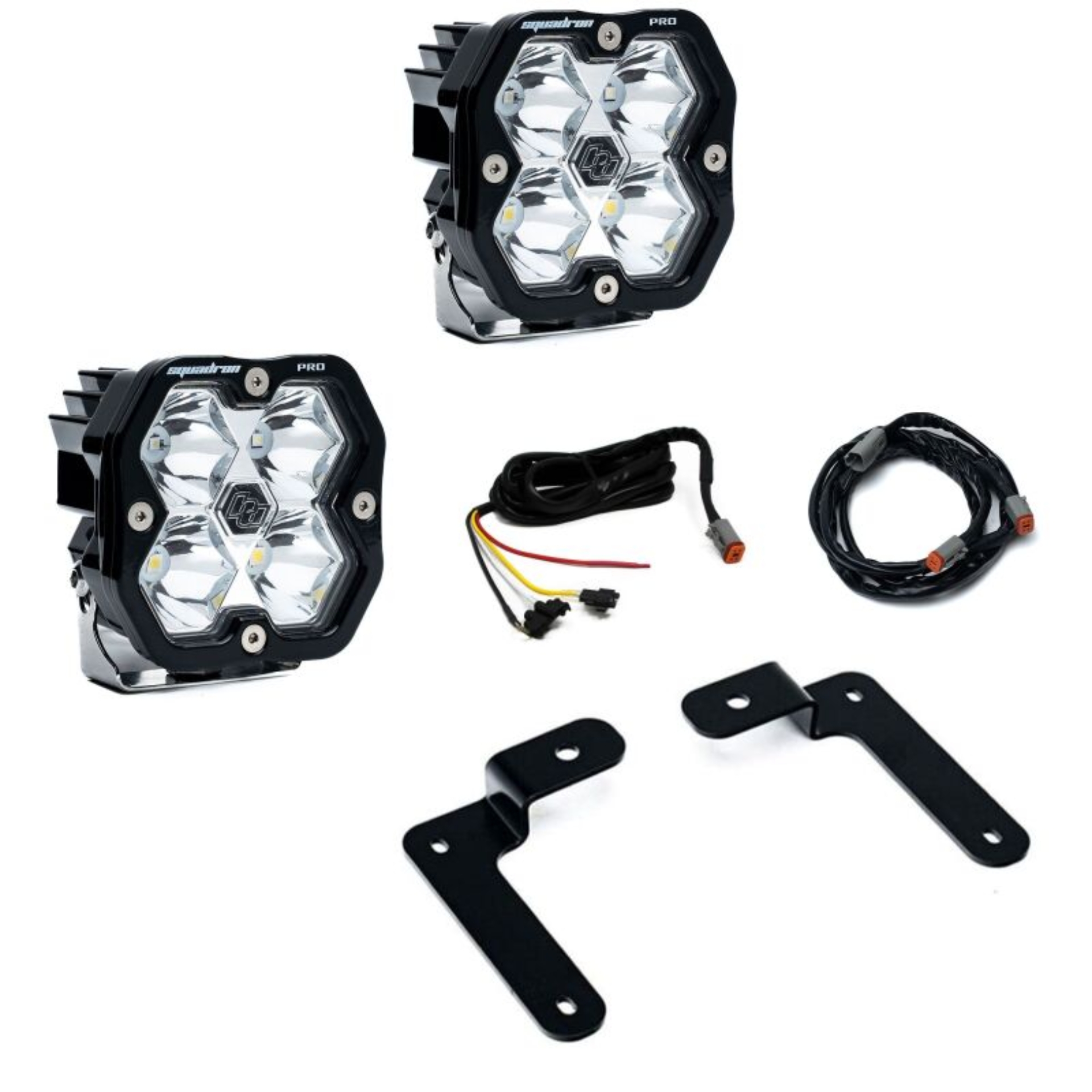 Picture of Baja Designs 18-25 Jeep JL/JT / 20-25 Gladiator Squadron Pro 2.0 A-Pillar Pro Kit UP (Spot) - Clear