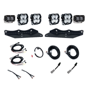Picture of Baja Designs 17-20 Ford Raptor Squadron Pro SAE 2.0/S2 Fog Pocket Kit (SAE Fog) - Clear