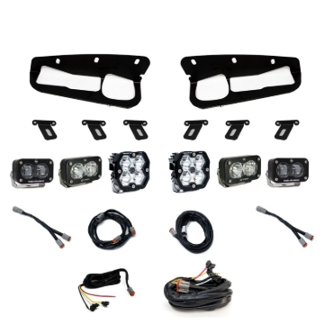 Picture of Baja Designs 21-25 Ford Bronco Squadron 2.0 Pro (Spot) / S2 SAE / S2 Pro D/C FPK Steel Bumper w/UP