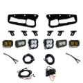 Picture of Baja Designs 21-25 Ford Bronco Squadron 2.0 Pro (Spot) & S2 Pro D/C Clr / S2 SAE Ambr FPK Steel Bmpr