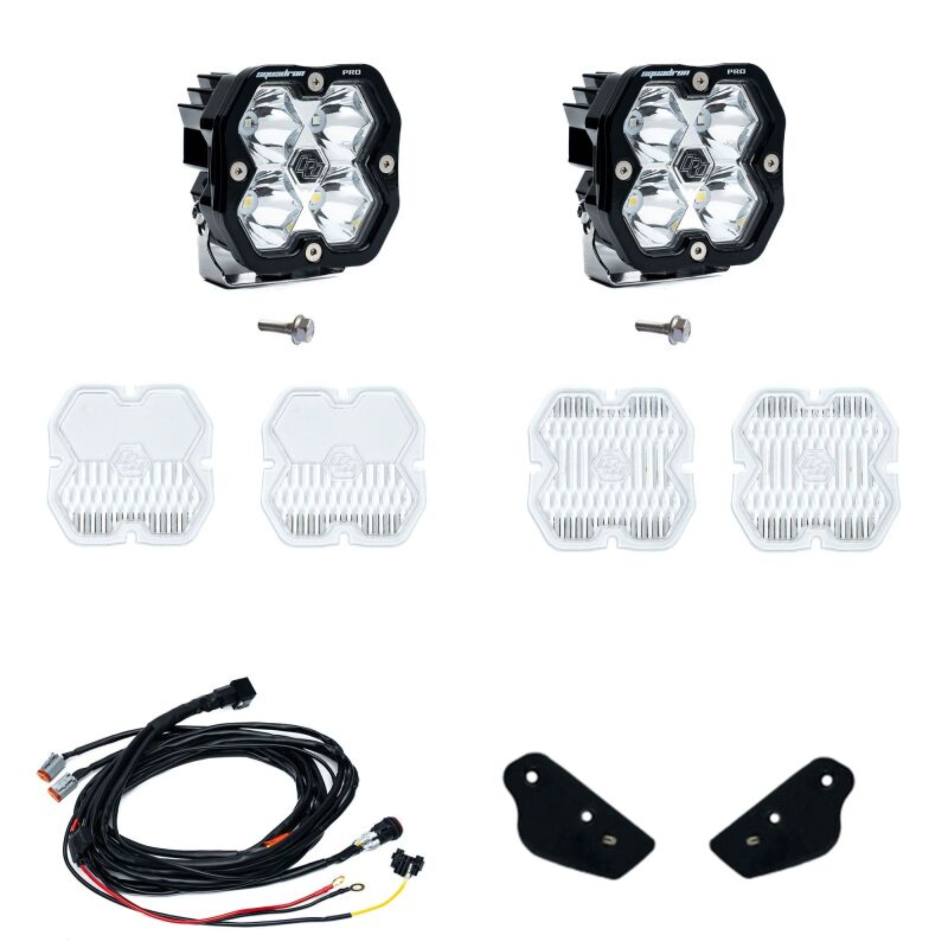 Picture of Baja Designs 21-25 Ford Bronco (Incl. 22-25 Raptor) Squadron Pro 2.0 A-Pillar Kit Tgl (Spot) - Clear