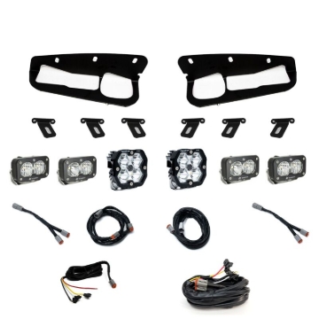 Picture of Baja Designs 21-25 Ford Bronco Squadron 2.0 Pro (Spot) / S2 Sport D/C W/C FPK Steel Bmpr w/UP -Clear