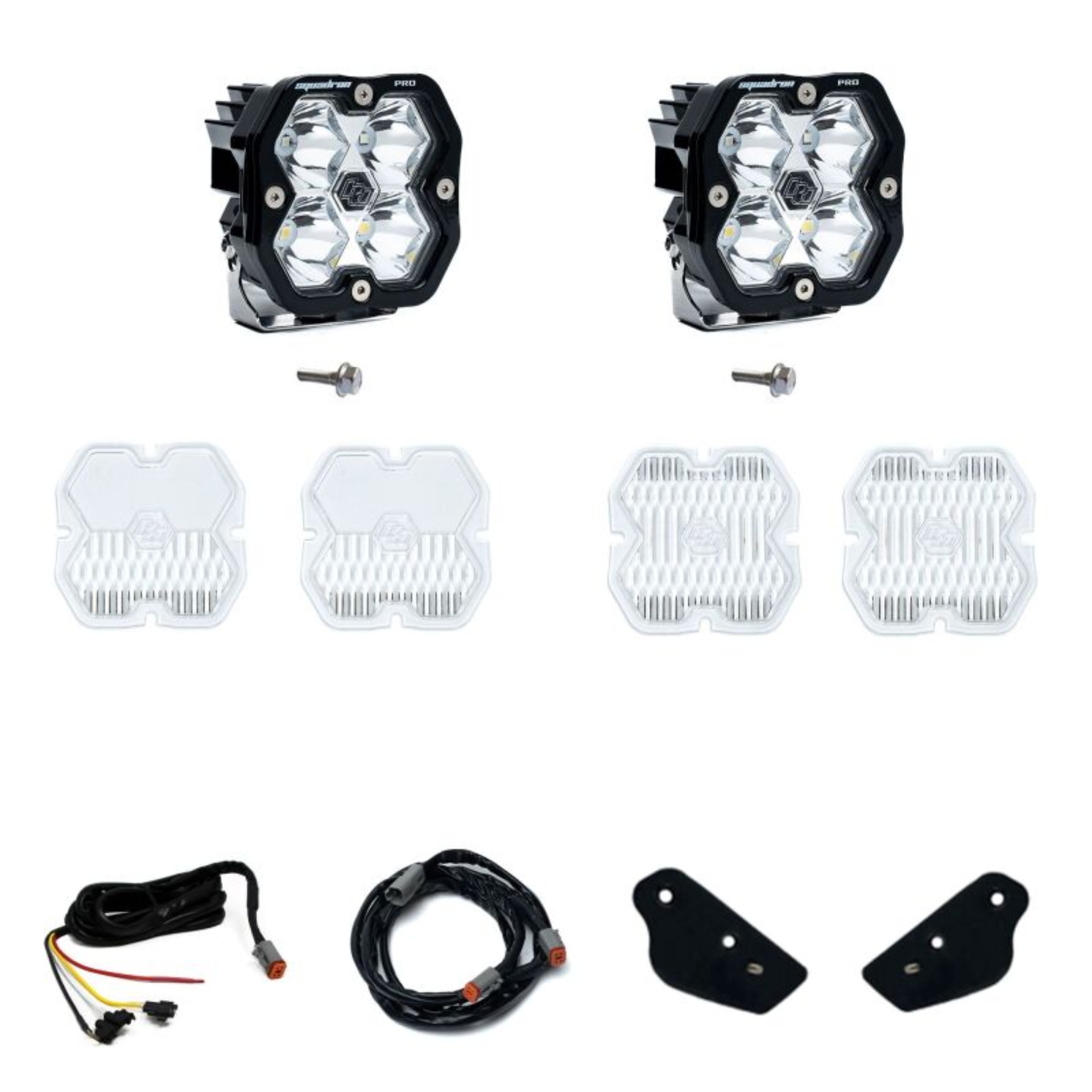 Picture of Baja Designs 21-25 Ford Bronco (Incl. 22-25 Raptor) Squadron Pro 2.0 A-Pillar Kit UP (Spot) - Clear