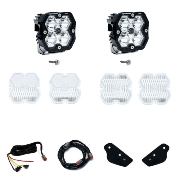 Picture of Baja Designs 21-25 Ford Bronco (Incl. 22-25 Raptor) Squadron Pro 2.0 A-Pillar Kit UP (Spot) - Clear