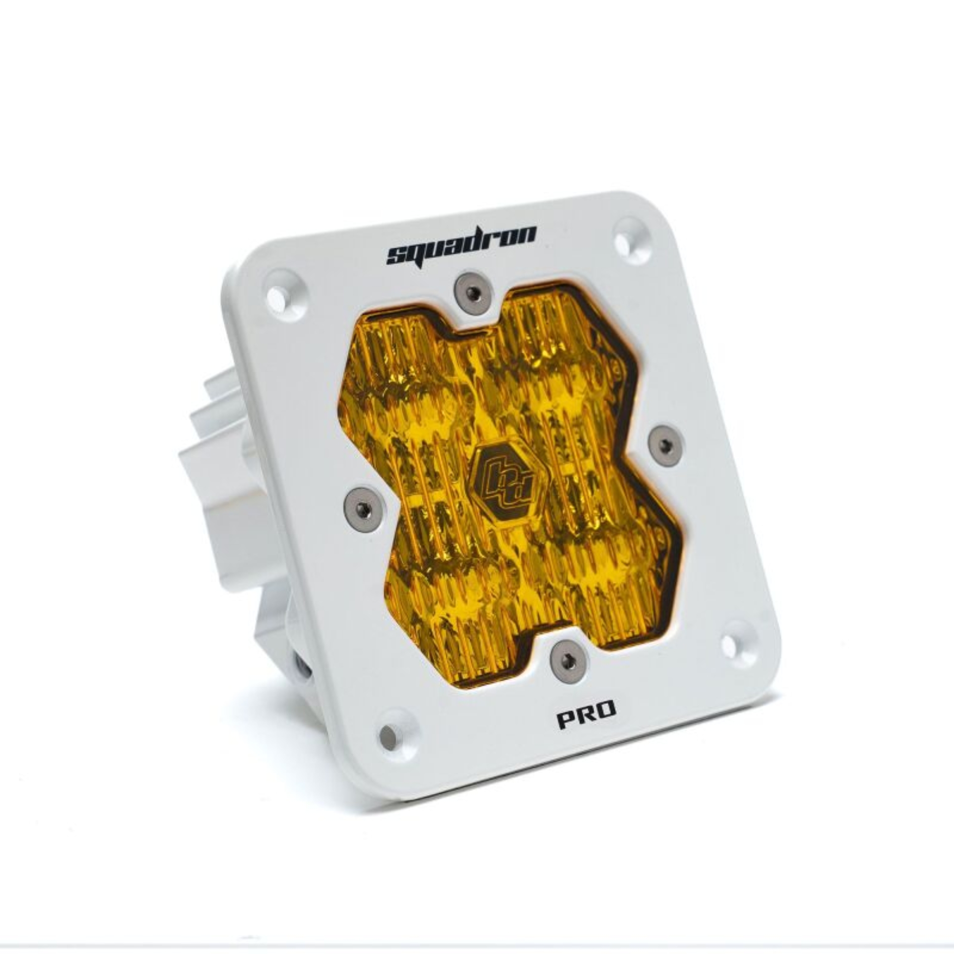Picture of Baja Designs Squadron 2.0 Pro LED Wide Cornering (Flush Mount) - Baja Amber w/White Housing