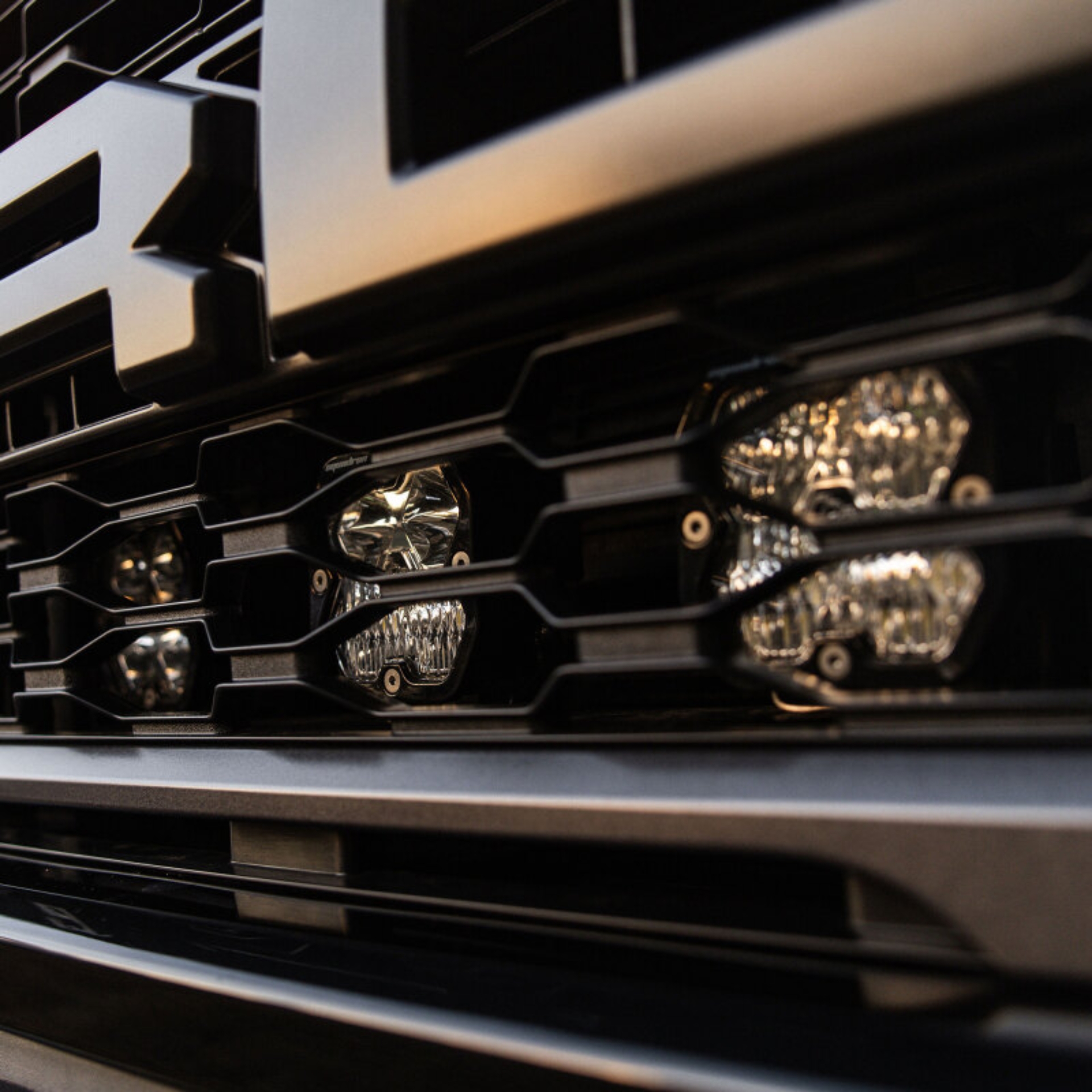 Picture of Baja Designs 2021+ Ford Raptor (Incl. 2024 R/37) Squadron Sport 2.0 Behind Grille Kit (MP) - Clear