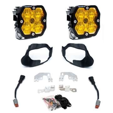 Picture of Baja Designs 19-24 Mercedes Sprinter 1500/2500/3500 Squadron Sport 2.0 Fog Pkt Kit (WC) - Baja Amber