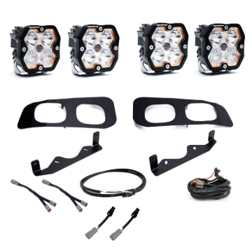 Picture of Baja Designs 2023+ Ford SD Squadron Sport 2.0 Dual Fog Pocket Kit Upfitter (Multi Patterns) - Clear