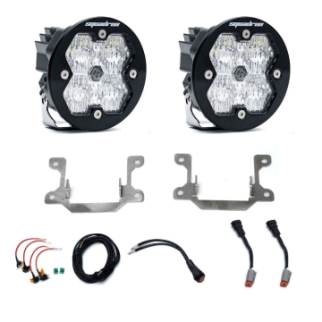 Picture of Baja Designs 19-25 Dodge Ram 2500/3500 Squadron Sport 2.0 Fog Pocket Kit (Wide Cornering) - Clear