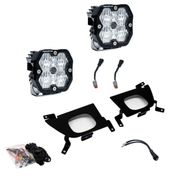 Picture of Baja Designs 19-22 Chevy 1500 / 20-22 2500/3500 Squadron Sport 2.0 Fog Pocket Kit (WC) - Clear