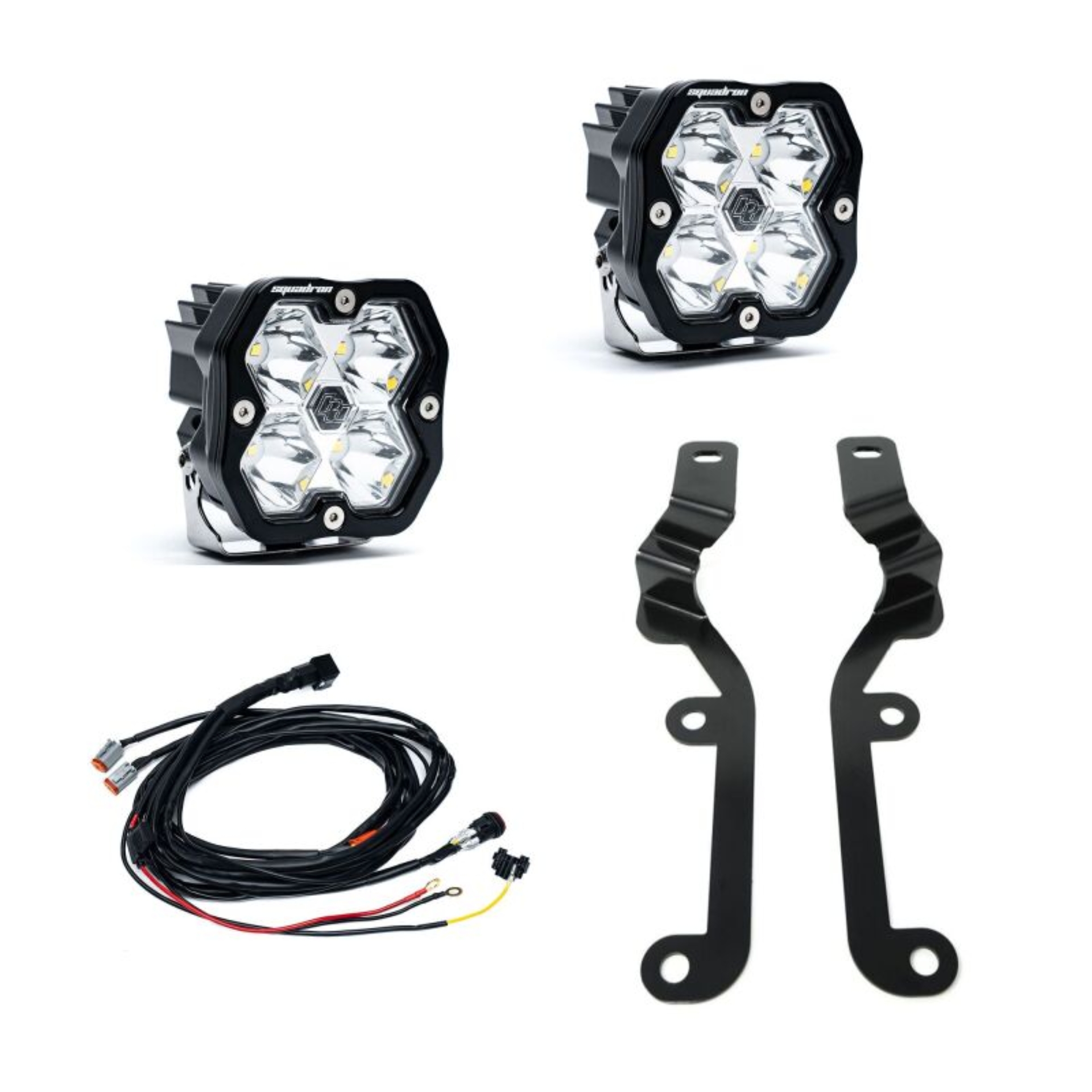 Picture of Baja Designs 19-24 Chevy Silverado 1500 Squadron Sport 2.0 A-Pillar Kit (Spot) - Clear