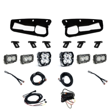 Picture of Baja Designs 21-25 Ford Bronco Squadron 2.0 (Spot) / S2 Sport D/C & W/C FPK Steel Bumper - Clear