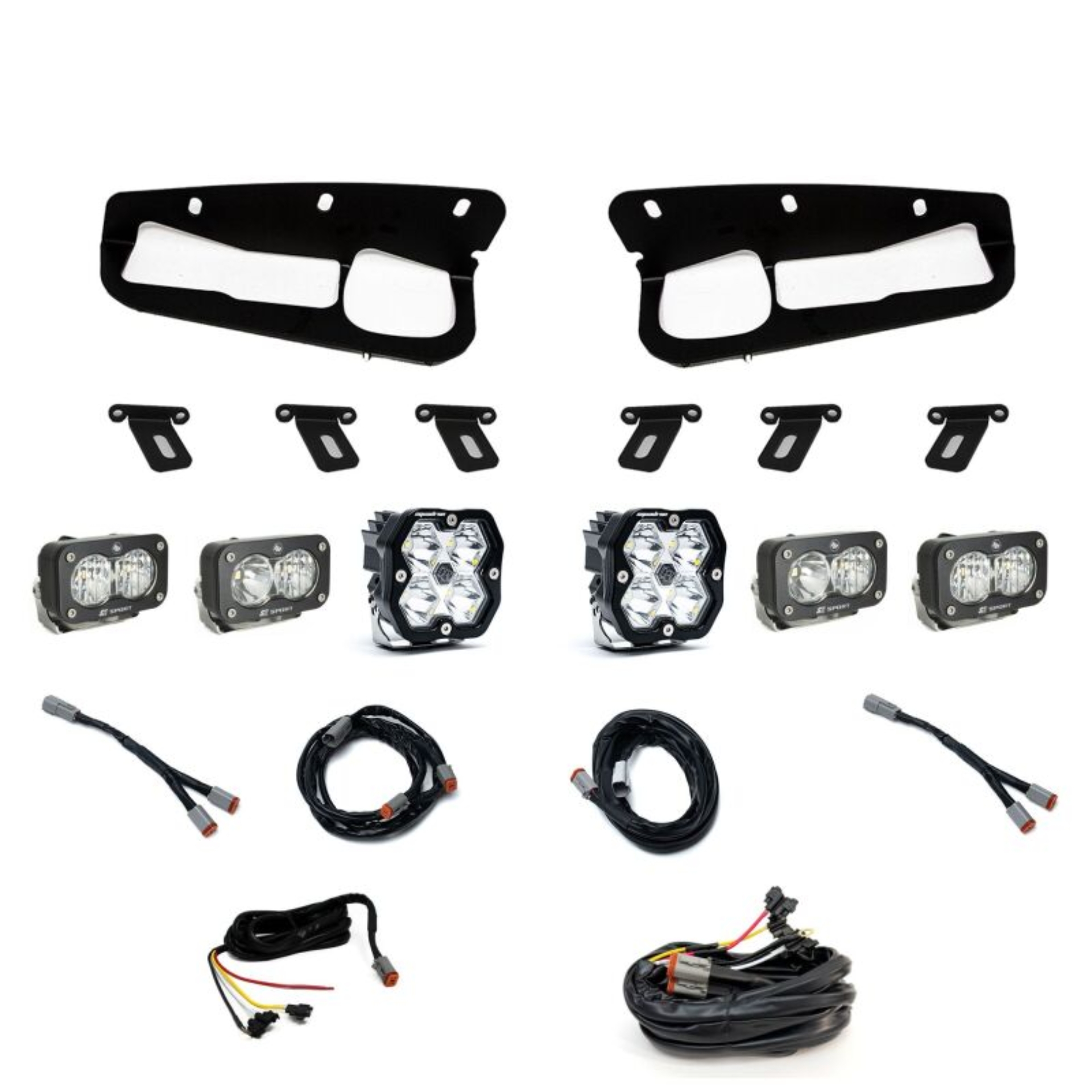 Picture of Baja Designs 21-25 Ford Bronco Squadron 2.0 (Spot) / S2 Sport D/C & W/C FPK Steel Bumper w/UP -Clear