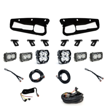 Picture of Baja Designs 21-25 Ford Bronco Squadron 2.0 (Spot) / S2 Sport D/C & W/C FPK Steel Bumper w/UP -Clear