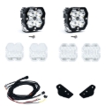 Picture of Baja Designs 21-25 Ford Bronco (22-25 Raptor) Squadron Sport 2.0 A-Pillar Kit Tgl (Spot) - Clear