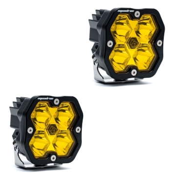 Picture of Baja Designs Squadron 2.0 Sport (Pair) LED Spot / No Harness - Baja Amber
