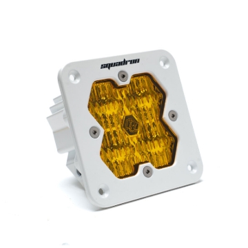 Picture of Baja Designs Squadron 2.0 Sport LED Wide Cornering (Flush Mount) - Baja Amber w/White Housing
