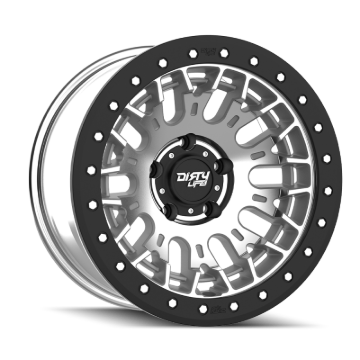 Picture of Dirty Life DT-3 17X9 5x127 -12 Offset - Machined Finish w/ Simulated Beadlock