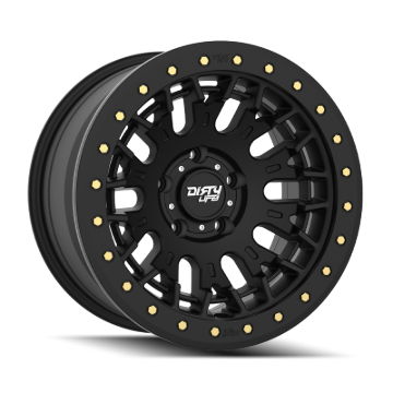 Picture of Dirty Life DT-3 17X9 5x127 -12 Offset - Satin Black w/ Simulated Beadlock
