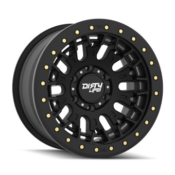 Picture of Dirty Life DT-3 17X9 6x139.7 -12 Offset - Satin Black w/ Simulated Beadlock