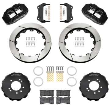 Picture of Wilwood 89-98 Nissan 240SX/89-94 Skyline/90-96 300ZX Superlite 6R Fr BBK w/ 12.88in SLT Rotors - Blk