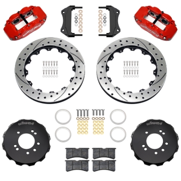 Picture of Wilwood 89-98 Nissan 240SX/89-94 Skyline/90-96 300ZX Superlite 6R Fr BBK w/ 12.88in D/S Rotors - Red