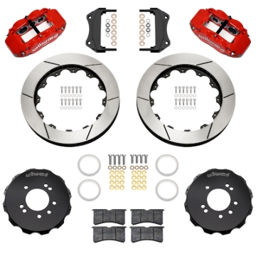 Picture of Wilwood 89-98 Nissan 240SX/89-94 Skyline/90-96 300ZX Superlite 6R Fr BBK w/ 12.88in SLT Rotors - Red