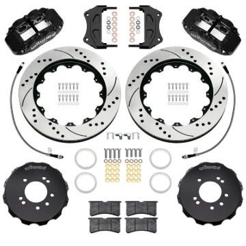 Picture of Wilwood 89-98 Nissan 240SX/89-94 Skyline/90-96 300ZX Superlite 6R Fr BBK w/ 14in D/S Rotors - Black