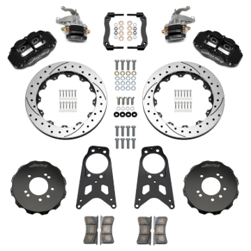 Picture of Wilwood 89-98 Nissan 240SX FNSL4R/MC4 Rear Parking BBK w/ 13.50in D/S Rotors - Black