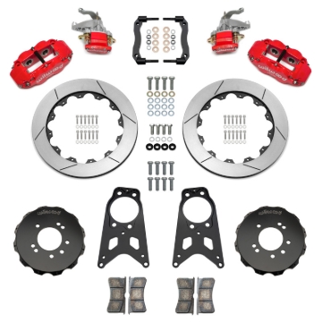 Picture of Wilwood 89-98 Nissan 240SX FNSL4R/MC4 Rear Parking BBK w/ 13.50in Slotted Rotors - Red