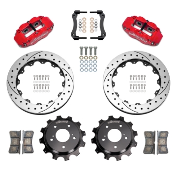 Picture of Wilwood 89-02 Nissan Skyline Superlite 4R Rear BBK w/ 13.50in Diameter D/S Rotor - Red