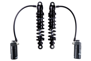 Picture of Ohlins 14-26 Harley FL Touring STX 36 Twin Blackline 12in Blk Reservoir Shocks - Standard Springs