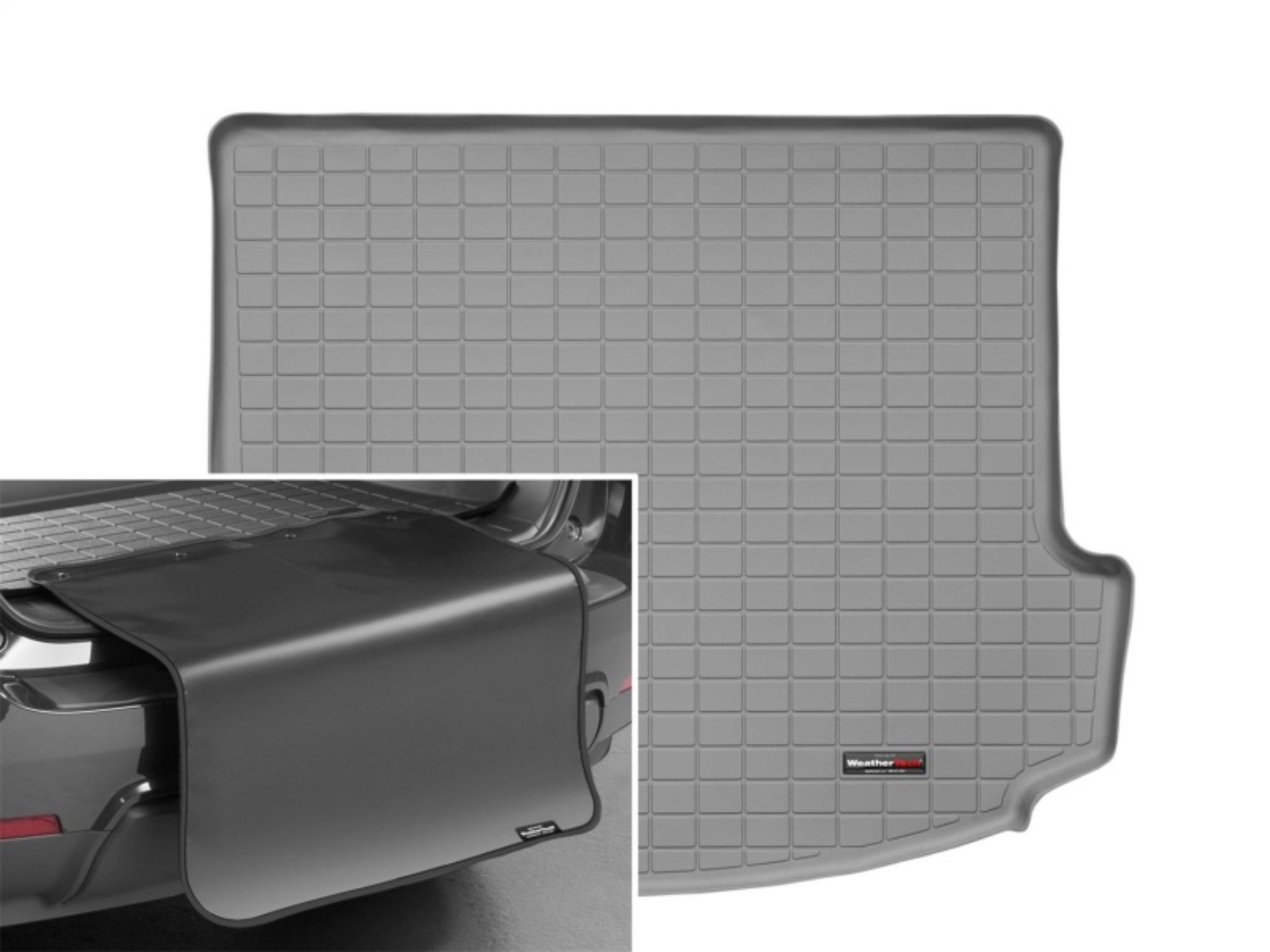 Picture of WeatherTech 2007-2013 Acura MDX Cargo Liners w/ Bumper Protector - Grey