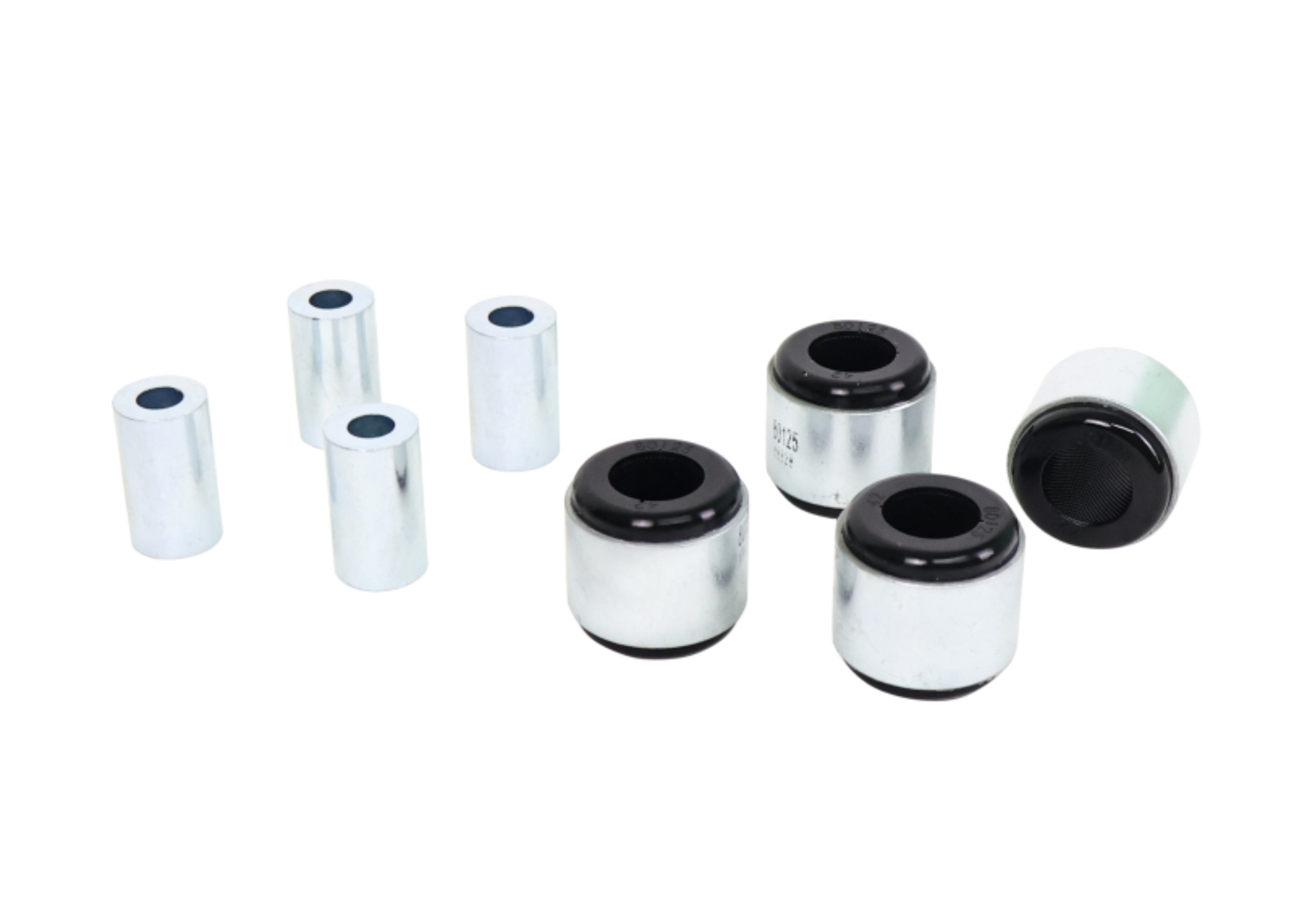 Picture of Whiteline 21-25 Ford Mustang Mach-E Rear Lower Trailing Arm Inner & Outer Bushing Kit