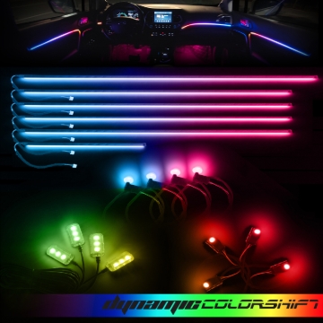 Picture of Oracle Lighting Dynamic Colorshift 18 Piece Universal Full LED Interior Dash Board Kit