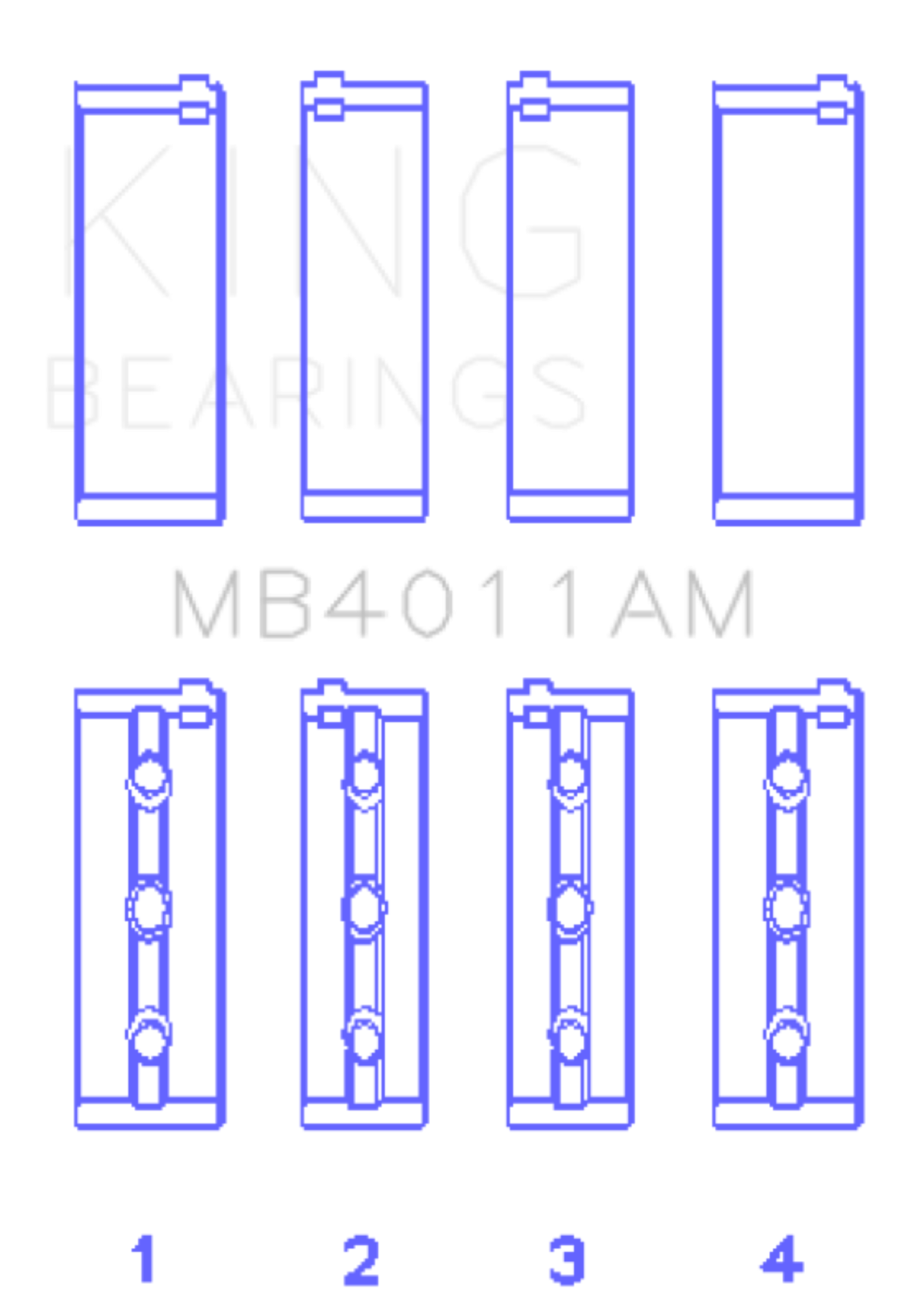 Picture of King Engine Bearings Toyota 1Mzfe (Size STD) Main Bearing Set