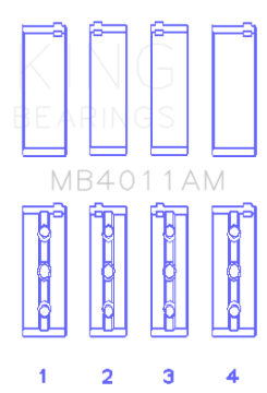 Picture of King Engine Bearings Toyota 1Mzfe (Size STD) Main Bearing Set