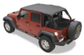 Picture of Bestop 10-18 Jeep Wrangler JK 4-Door Header Safari Bikini (Black Diamond)