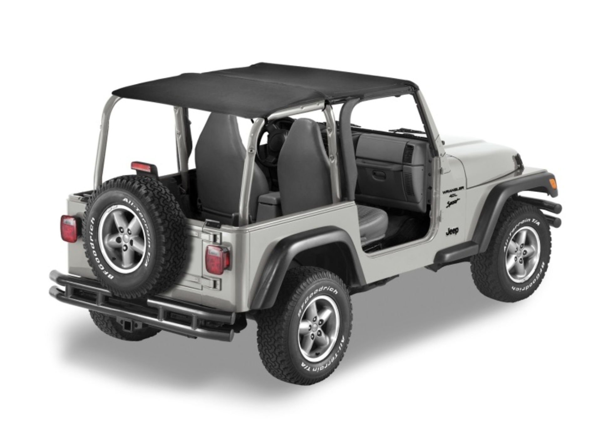 Picture of Bestop 03-06 Jeep Wrangler TJ Exc. Unlimited Header Safari Bikini (Black Diamond)