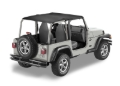 Picture of Bestop 97-02 Jeep Wrangler TJ Header Safari Bikini (Black Denim)