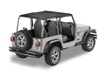 Picture of Bestop 97-02 Jeep Wrangler TJ Header Safari Bikini (Black Denim)